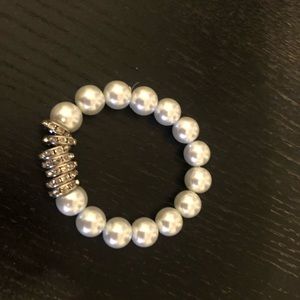 Pearl & Silver Womens bracelet